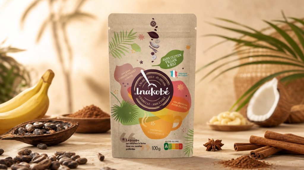 Inakobé, mélange à base de banane plantain, coco, cacao et épices, alternative au café sans caféine